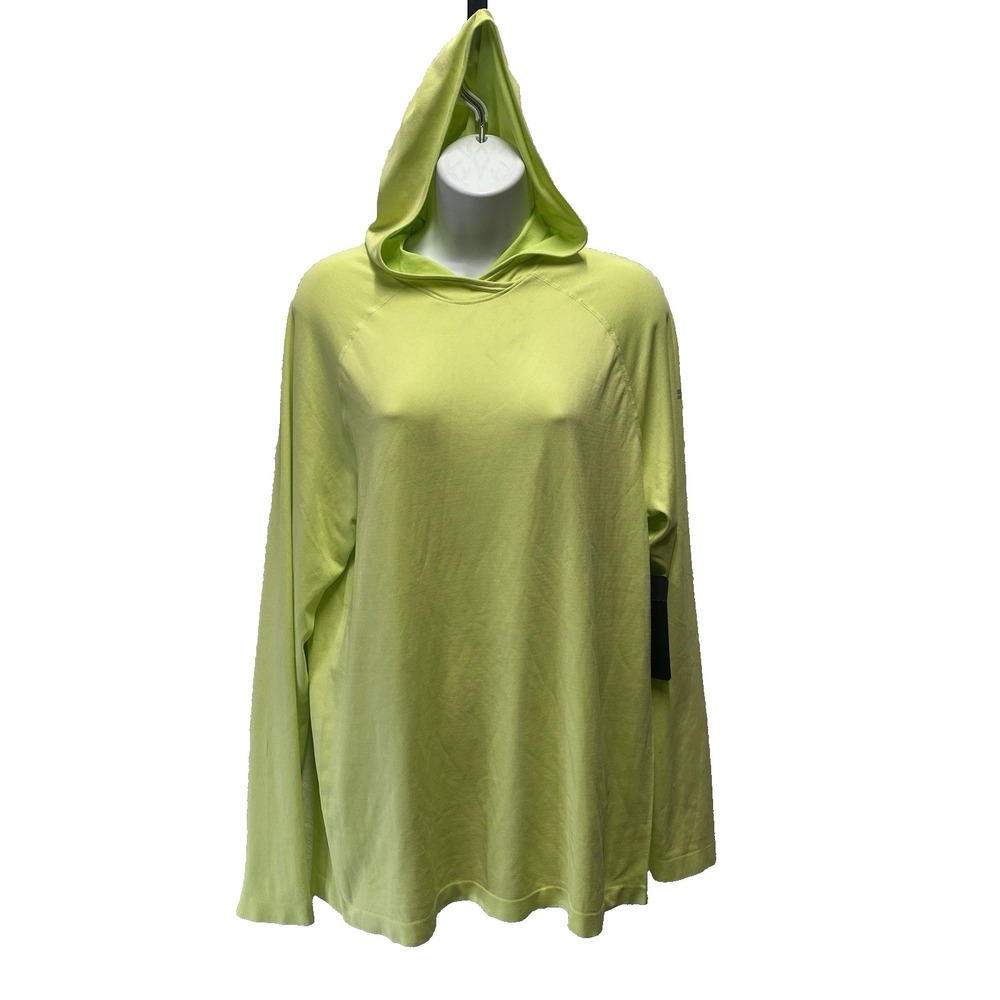 Fabletics Hoodie Stretch Women Large Lime Green Training Day Pullover Activewear